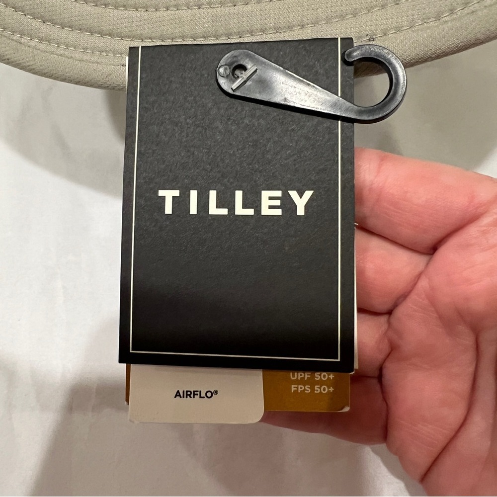 TILLEY MODEL T4MO-1 AIRFLO HIKERS HAT -  BEIGE-GREY - SIZE 7 3/8 - Picture 8 of 11